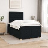  Boxspring krevet s madracem Crna 120 x 190 cm Tkanina | shoptok.hr