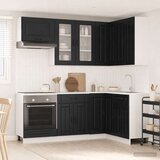  Kuhinjska jedinica KALMAR 8 kom. Crna Konstruirano drvo | shoptok.hr