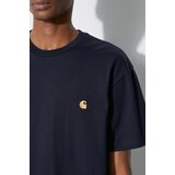 Carhartt WIP Pamučna majica Chase boja: tamno plava, bez uzorka, I026391-PHOENIX/GO | shoptok.hr