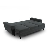 Cosmopolitan Design Temno siva žametna raztegljiva sedežna garnitura s prostorom za shranjevanje 235 cm Kyoto – | Shoptok.si