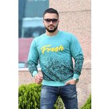 Madmext Green Printed Crew Neck Sweatshirt | ePonuda.com