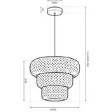 Viseći luster TULUM na kablu 1xE27/15W/230V bambus | Eponuda.com
