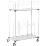 Treston Voziček za kartonaste škatle HCT410, z 2 policama in držali za kartonaste škatle, DxŠxV 530 x 1090 x 1515 mm | Shoptok.si