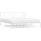 Metalni okvir za krevet s uzglavljem bijeli 180x200 cm | shoptok.hr