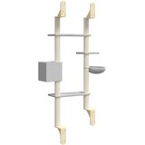  Zidna penjalica za mačke sa stupom za grebanje siva 180 cm | shoptok.hr