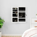 vidaXL Zidni ormarić za nakit s LED svjetlima bijeli | shoptok.hr