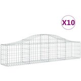  Lučne gabionske košare 10 kom 200x30x40/60 cm pocinčano željezo | shoptok.hr