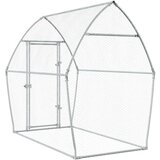  Kokošnjak srebrn 200x105x182 cm pocinkano jeklo | Shoptok.si