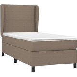 vidaXL Box spring postelja z vzmetnico taupe 100x200 cm blago | Shoptok.si