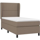 vidaXL Krevet s oprugama i madracem smeđesivi 100 x 200 cm od tkanine | shoptok.hr