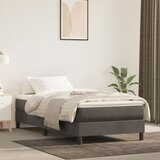 vidaXL Vzmetnica z žepkasto vzmetjo temno siva 100x210x20 cm žamet Cene