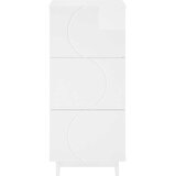  Komoda Bijela visokog sjaja 33.5 x 34.5 x 75 cm Slike