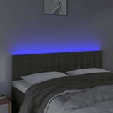  Posteljno vzglavje temno sivo 144x5x78/88 cm žamet, (20793976) | Shoptok.si