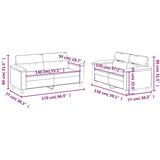 vidaXL 2-dijelni set sofa s jastucima boja cappuccina od umjetne kože | shoptok.hr
