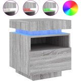  Noćni ormarići s LED svjetlima 2 kom boja hrasta 40x39x48,5 cm | shoptok.hr