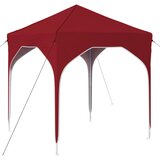 vidaXL Rastezljivi šator za svadbe - šator za zabave 194 x 194 x 245 cm Tamno crvena - Tamno crvena Bez bočnog zida | shoptok.hr