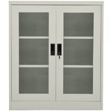 Furnova Pisarniška omara svetlo siva 90x40x105 cm jeklo, (21919622) | Shoptok.si
