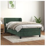  Box spring krevet s madracem tamnozeleni 90x200 cm baršunasti | shoptok.hr