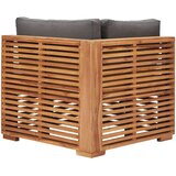  Vrtna kutna sofa sa sivim jastukom od masivne tikovine | shoptok.hr