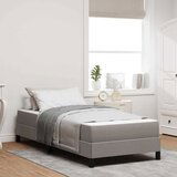 vidaXL Postelja z vzmetnico Drugo Taupe 100 x 200 cm blago | Shoptok.si