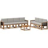 vidaXL Zunanja garnitura za sedenje 7 pcs Naravna in svetlo siva, (5000279937) | Shoptok.si