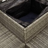  Vrtna sofa sa stolom i jastucima L-oblika siva poli ratan | shoptok.hr