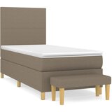 vidaXL Box spring postelja z vzmetnico taupe 80x200 cm blago, (20893689) Cene