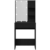  LED Toaletni Stol u Crnom Hrastu 60x40x140 cm Izrađen od Konstruiranog Drva | shoptok.hr