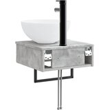  Zidni sudoper Betonska siva 40 x 41 x 40,5 cm Konstruirano drvo Slike