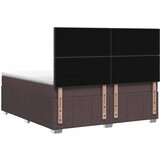 LED okvir za krevet s madracem Tamno smeđa 140 x 200 cm Tkanina | shoptok.hr