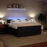 vidaXL Box spring postelja z vzmetnico črna 180x200 cm žamet | Shoptok.si