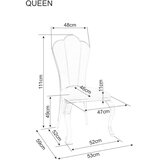  Stolica QUEEN - Baršun - crna | shoptok.hr