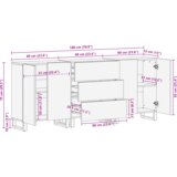 vidaXL Komplet pohištva za kopalnico 3 pcs Bela 180 x 33 x 75 cm | Shoptok.si