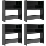  Zidni ormarići za cipele 4 kom sjajni crni 60x18x60 cm drveni | shoptok.hr