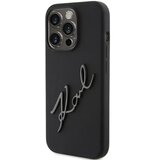  Originalna KARL LAGERFELD Hardcase maskica za iPhone 15 Pro Max (Silikonski Karl Script Logo / crna) | shoptok.hr