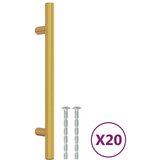  Ručke za ormarić 20 kom zlatne 128 mm od nehrđajućeg čelika | shoptok.hr