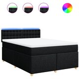  Krevet s oprugama i madracem crni 140 x 190 cm od tkanine | shoptok.hr