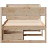 Okvir kreveta bez madraca 75 x 190 cm od masivne borovine | shoptok.hr