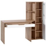 Modern Living Pisalna Miza Laurent, Barva Hrasta, Bela | Shoptok.si