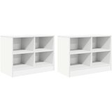  Ormarić za krevet s policom 2 kom. Bijela 66 x 33 x 48 cm - Bijela | shoptok.hr