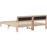  Okvir kreveta smeđe i tamnosivo 200 x 200 cm Masivna borovina | shoptok.hr