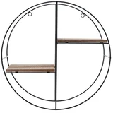 Polica okrugla 37cm 2 nivoa 261483 crna