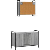  Set ormarića za kupaonicu 2 kom. Siva Sonoma 65 5 x 34 x 61 cm - Siva Sonoma Kuhinjska elemenata (1 vrata i 2 police) + viseći o | shoptok.hr