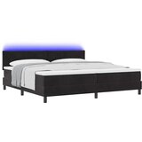 LED Box Spring Krevet s LED trakama Crna 200 x 200 cm Baršun | shoptok.hr