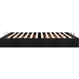 vidaXL Otomanski posteljni okvir brez vzmetnice črn 180x200 cm blago | Shoptok.si