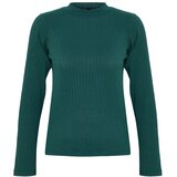 Trendyol Emerald Green High Collar Ribbed Flexible Slim Fit Knitted Blouse | Shoptok.si
