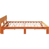  Krevet s uzglavljem Vosak smeđa 180x200 cm Masivna borovina | shoptok.hr