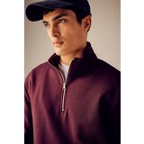 Defacto Comfort Fit Zippered Stand-up Collar Sweatshirt | Shoptok.si