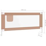 vidaXL Posteljno varovalo za malčke taupe 190x25 cm blago | Shoptok.si