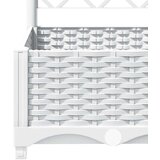 vidaXL Vrtna sadilica s rešetkom bijela 120 x 120 x 121 5 cm PP | shoptok.hr